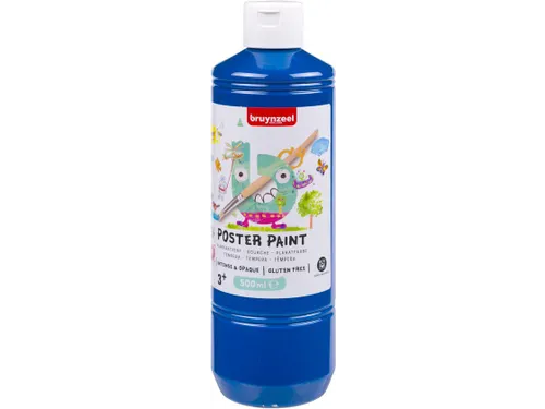 Plakkaatverf Bruynzeel diepblauw fles à 500ml