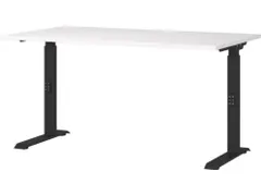 bureau à hauteur réglable HxlxP 680-910x1400x800mm panneau blanc