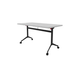 klaptafel,HxBxD 750x1400x700mm,hoekig,T-voet donkergrijs,ovale buis