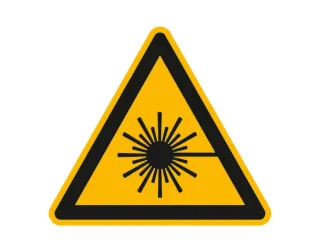 waarschuwingsbord,v. binnen/buiten,waarschuwing: laserstraal,PE-folie - 1