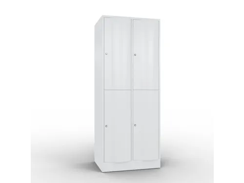 lockerkast cil.slot 1950x770x640mm 2x2 vakken RAL7035 front RAL7035