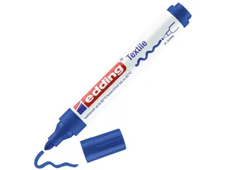 Viltstift edding 4500 textiel rond blauw 2-3mm - 6