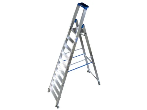 verrijdbare boktrap,eenzijdig,10treden,stand H 2,35m,balk L 3,2m