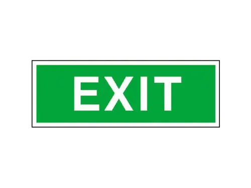 Vluchtroute-aanvullend bord,Exit,PVC,groen/wit,lang nalichtend