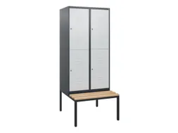 Dubbeldekse dekenkist,HxBxD 1950x800x815mm,2x2vak.,vak B 400mm