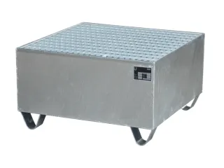 Systeem-Opvangbak Verzinkt 1x200l 203l 465x 800x800mm Rooster - 1