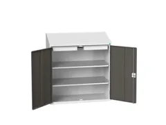 lessenaarkast 1130x1050x550mm 2 legborden 2 laden RAL7035+RAL7016