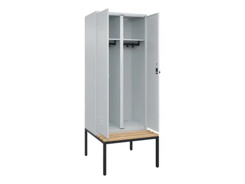locker voor scheiding van kleding,HxBxD 2120x800x815mm,2vak