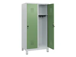 schoollocker,HxBxD 1630x800x500mm,2vak,vak B 400mm,draaigrendel,voeten