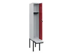 locker met bank,HxBxD 1950x300x815mm,1vak,vak B 300mm,draaigrendel