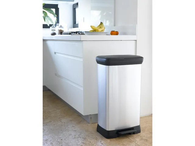 Pedaalemmer Decobin Duo 23+23 Liter Zilver Zwart