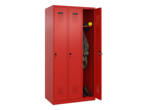 locker,HxBxD 1850x900x500mm,3vak,vak B 300mm,draaigrendel