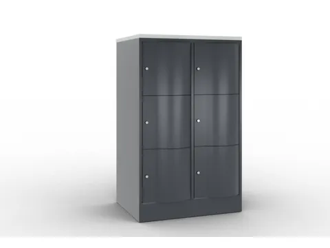 armoire multicases corps RAL7021 face avant RAL7021