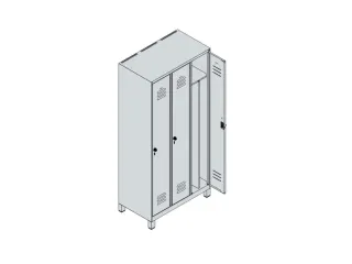 locker voor scheiding van kleding,HxBxD 1950x900x500mm,3vak - 3