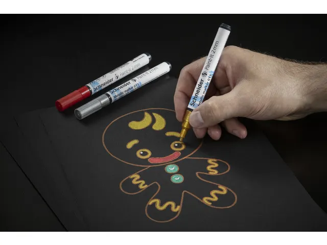 Metallic marker Schneider Paint-It 011 2mm goud metallic