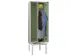 Armoire vestiaire avec banc,RAL7035,face avant RAL6011