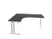 bureau in vrije vorm,HxBxD 740x1800x1600mm,vrije vorm,CC-zwart