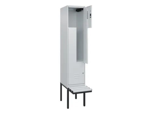 Z-garderobekast,HxBxD 2120x400x815mm,2vak,vak B 400mm,cil.-slot
