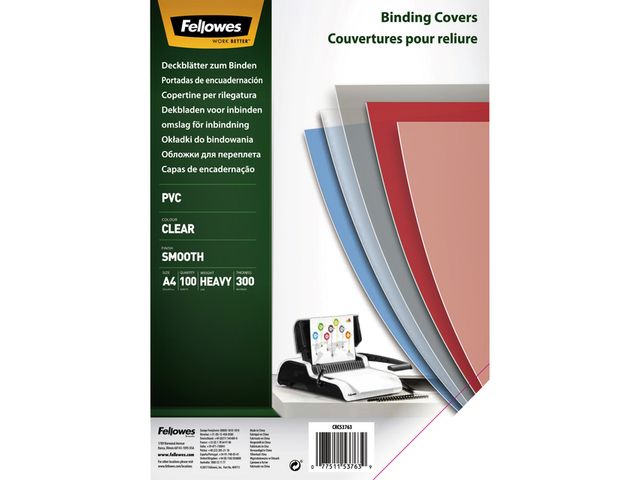 Voorblad Fellowes A4 Pvc 300 Micron