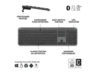 Logitech MK950 Toetsenbord Azerty FR Signature Slim en muis - 4
