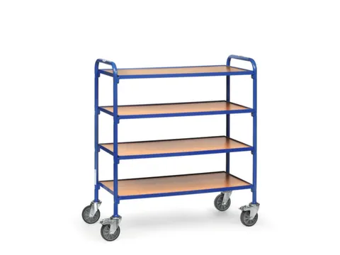 bijzetwagen,draagverm. 250kg,4etage(s),laadvl. LxB 940x470mm,houtetage