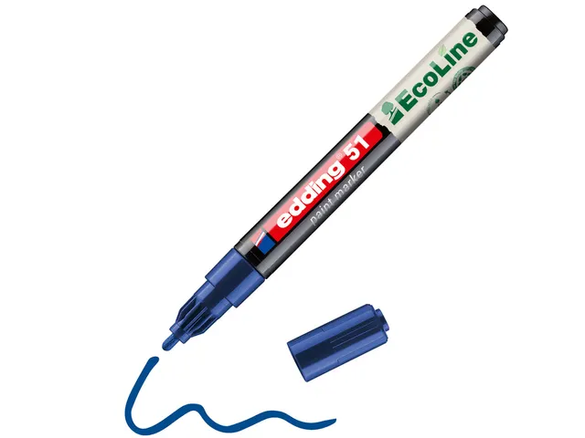 Paintmarker edding 51 EcoLine op waterbasis 1-2mm blauw