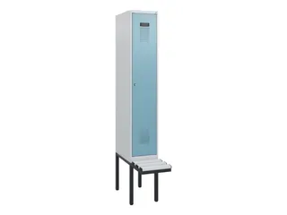locker met bank,HxBxD 1950x300x815mm,1vak,vak B 300mm,cilinderslot - 2