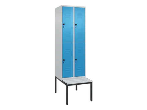 armoire vestiaire avec banc à deux niveaux HxlxP 2120x600x815mm