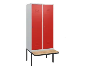 locker met bank,HxBxD 1950x800x815mm,2vak,vak B 400mm,cil.-slot - 1