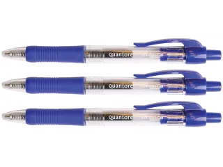 Gelschrijver Quantore Grip met drukknop 0.7mm Blauw - 2