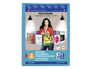 Showalbum Oxford Polyvision A4 20 Tassen PP blauw - 1