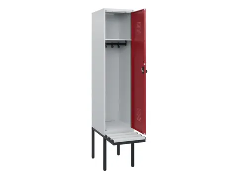 locker met bank,HxBxD 1950x400x815mm,1vak,vak B 400mm,draaigrendel