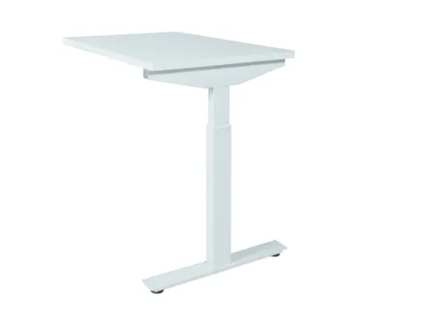 Linesto Plus Aanbouw hoogte instelbaar 120x60cm Krijtwit, T-poot Wit