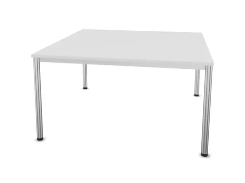 vergadertafel HxBxD 74x140x140cm vierkant Bl-wit Alu