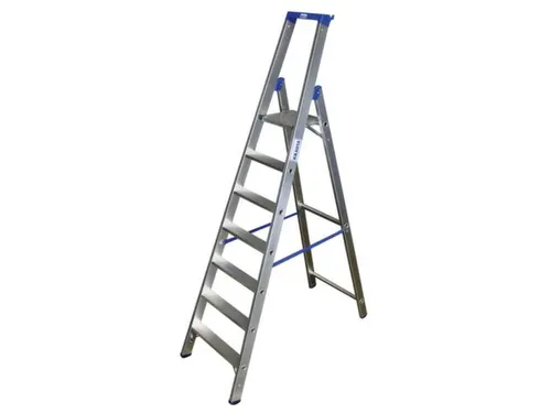 Ladder Aluminium Bordes H 1 65M 7Treden Incl. Bordes