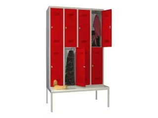 banklocker,dubbeldeks,HxBxD 2150x1200x800mm,RAL7035,front RAL3000 - 1