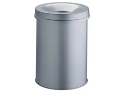 prullenmand zelfblussend 30 liter HxØ 492x315mm kop lichtgrijs