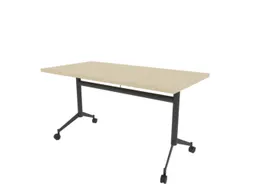 klaptafel,HxBxD 750x1400x700mm,hoekig,T-voet donkergrijs,ovale buis