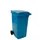Container Met Papiergleuf En Slot Blauw