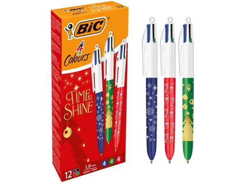 4-kleurenbalpen Time to Shine, geassorteerde kleuren, doos van 12 stuk
