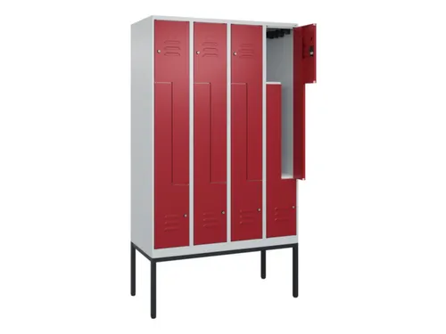 Z-garderobekast,HxBxD 2120x1200x500mm,vak B 150/300mm,cil.-slot