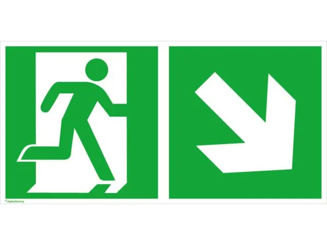 panneau de sortie de secours Issue de secours à droite