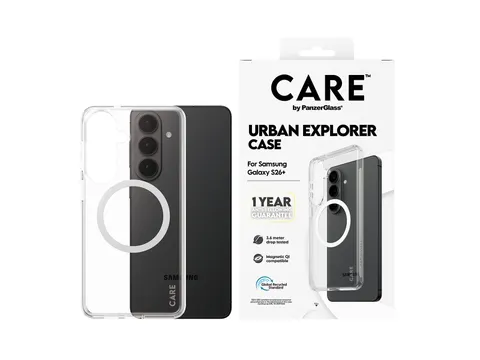 PanzerGlass CARE by Urban Explorer Case Transparent w. White Qi