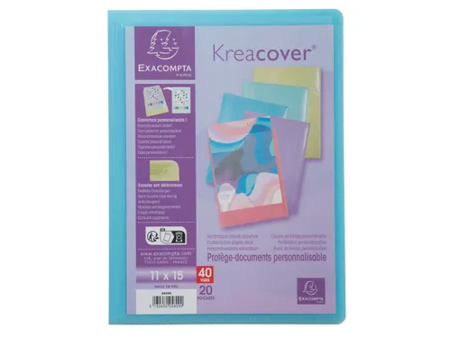 Showalbum 20 tassen 11x15cm in polypropyleen Kreacover Pastel Assorti