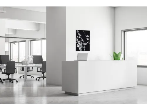 Wanddecoratie Textiel Set A2 Japanse Bloesem Zwart