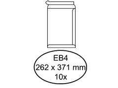 Envelop Hermes Akte Eb4 262x371mm Zelfklevend Wit 10stuks
