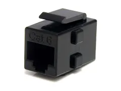 Cat6 RJ45 Contactbus Koppelstuk Netwerk - F/F Zwart
