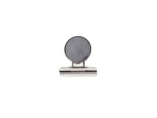 Papierklem MAUL Bulldog met magneet 40mm capaciteit 15mm zilver - 10