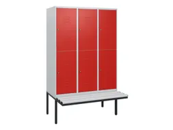 Dubbeldekse dekenkist,HxBxD 1950x1200x815mm,3x2vak.,vak B 400mm