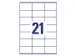 Etiquette Avery Zweckform 3481 70x41mm blanc 2100 pièces